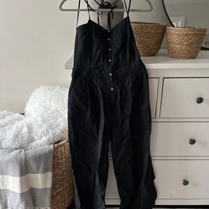 Boutique Backless Linen Jumpsuit